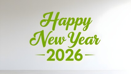 Naklejka premium Happy New Year Calligraphy Typography Vector Illustration Design