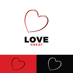 love icon logo design template