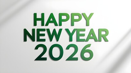 Fototapeta premium Happy New Year Calligraphy Typography Vector Illustration Design