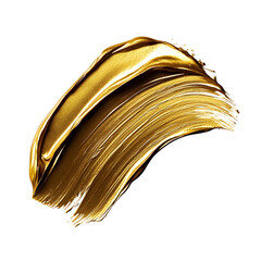 Obraz premium Gold paint stroke. isolated object