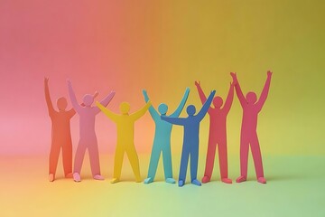 Fototapeta premium Diverse Team Celebrating Unity and Success5