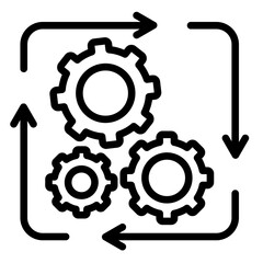 Workflow Automation  Icon Element For Design	