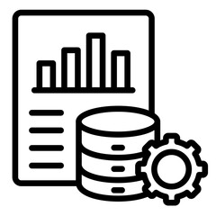 Enterprise Data Management  Icon Element For Design	