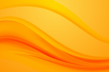 Orange Waves Abstract Vector Background