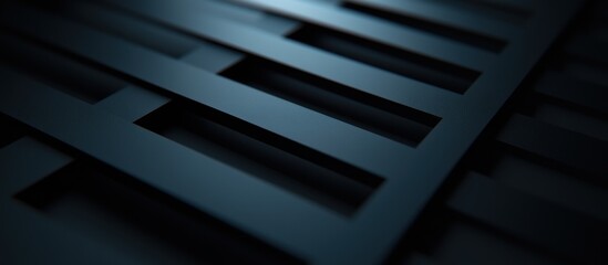 Obraz premium Overlapping abstract dark blue shapes arranged in a pattern