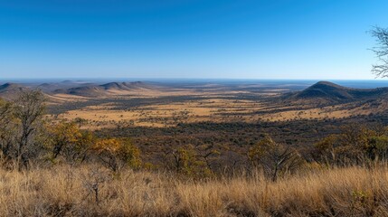 High Desert Viewpoint, Savannah Panorama,  Dry Season