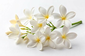 Fototapeta premium Jasmin flowers on white background