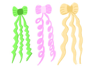 Handmade tassel ribbon using crayons; top view PNG with transparent background perfect for birthday decoration concepts and creative learning benefits in kids’ craft activities.