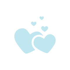 Blue Heart Love Icon – Romantic Minimalist Symbol Design