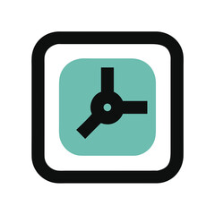 Obraz premium Creative Square Watch Design Icon