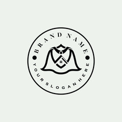 Obraz premium hero shield house concept logo design vector template