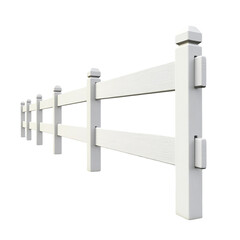 Fototapeta premium White Wooden Fence: A Classic Rural Design