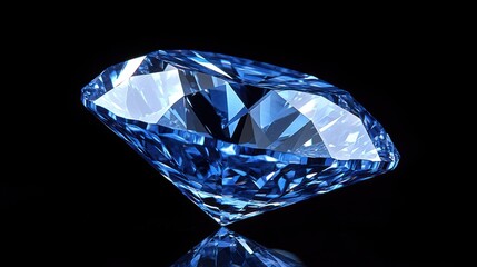 Radiant blue diamond gem