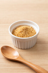 テーブルに置かれた甜菜糖