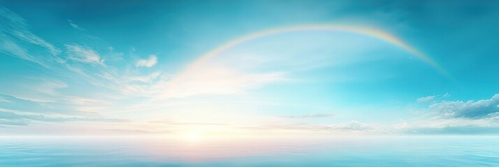Obraz premium 3:1 美しい虹の背景素材01