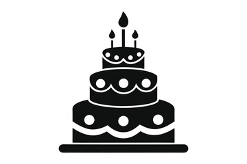 birthday cake vector illustration on white background