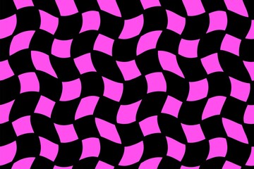 Black and pink wavy checkered background wallpaper