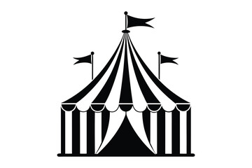 circus tent vector illustration on white background 