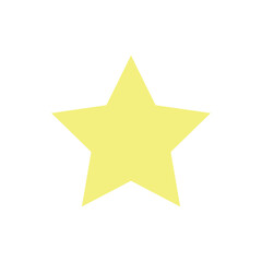 Yellow Star Shape Isolated on White Background vector illustration