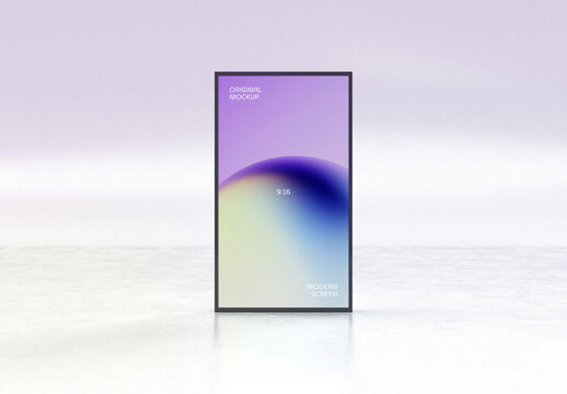 Bright Vertical Screen Mockup