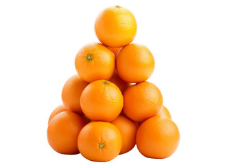 Stacked Pyramid of Fresh Juicy Oranges	