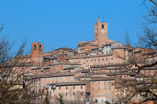 Sarnano, Macerata district, Marche, Italy, view of the village
