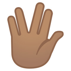 Vulcan Salute Emoji (Medium Skin Tone)