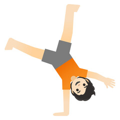 Child Doing a Cartwheel Emoji