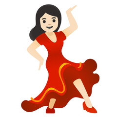 Woman Dancing Emoji (Light Skin Tone)
