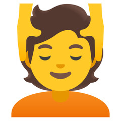 Person Getting Head Massage Emoji (Default Yellow Skin Tone)
