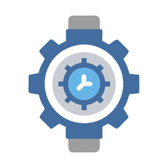  Metallic Gear Watch Icon
