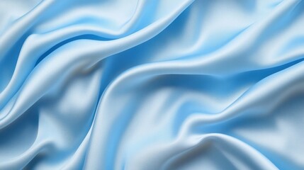 Fototapeta premium Sky blue linen fabric background with even lighting and a calm, soft texture