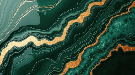 Green Marble Abstract Acrylic Background Marbling