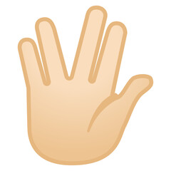 Obraz premium Vulcan Salute Emoji (Light Skin Tone)