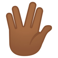 Obraz premium Vulcan Salute Emoji (Medium-Dark Skin Tone)