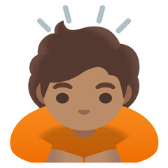 Person Leaning Emoji (Medium Skin Tone)  