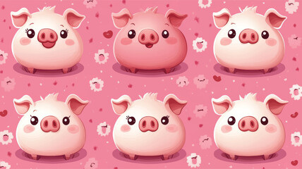 Naklejka premium Little Oink Friends
