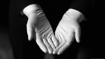 White gloves symbolize official-business collusion, facilitating corrupt transactions, interest transfer, and rent-seeking activities.
