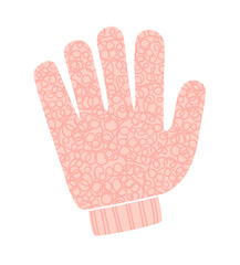 Exfoliating glove vector clip art. Isolated on white. Bathing accessories.