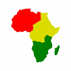 African map isolated on white background