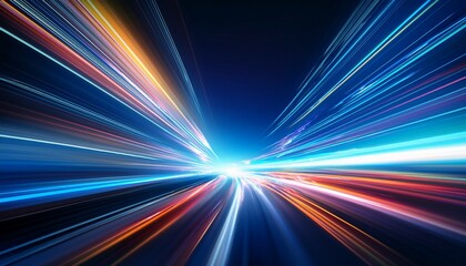 High Speed Light Streaks Long Exposure   Blurred Motion Abstract Background