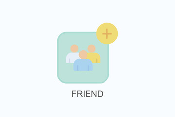 Friend Icon Or Logo Isolated Illustration