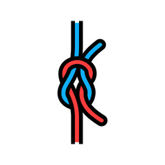 square knot nautical color icon vector illustration