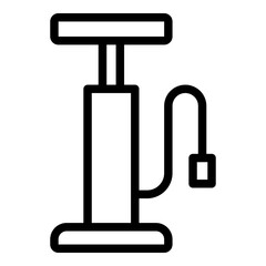 Bicycle pump icon. Vector line icon