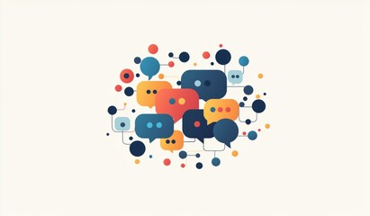 Global Multilingual Speech Bubbles Illustration