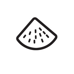 Watermelon piece silhouette