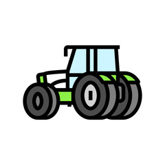 agriculture tractor color icon vector illustration