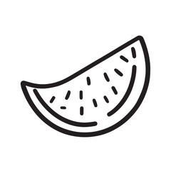 slice of watermelon silhouettte