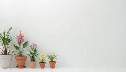 Fototapeta premium Indoor plant arrangement minimalist home photography bright room close-up aesthetic decor ideas for green living and wellness
