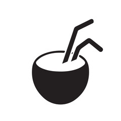 vector illustration of green coconut juice